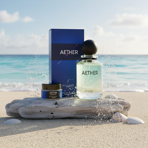AETHER<BR>EAU DE TOILETTE FOR MEN<BR>SOLID PERFUME JAR